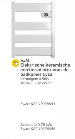 Brico HJM elektrische keramische inertieradiator voor de badkamer lysa aanbieding