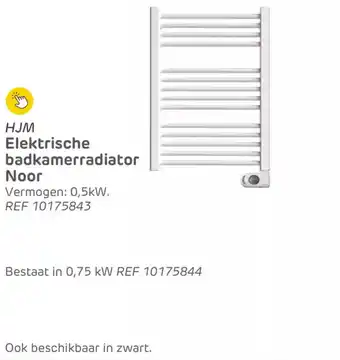 Brico HJM Elektrische badkamerradiator Noor aanbieding