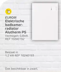 Brico Eurom elektrische badkamer radiator alutherm PS aanbieding