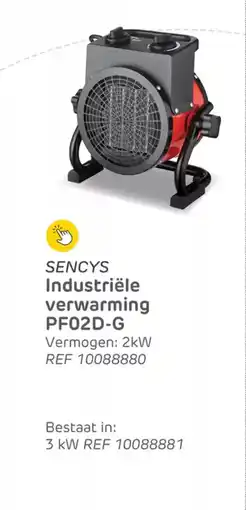 Brico Sencys industriële verwarming PF02D-G aanbieding