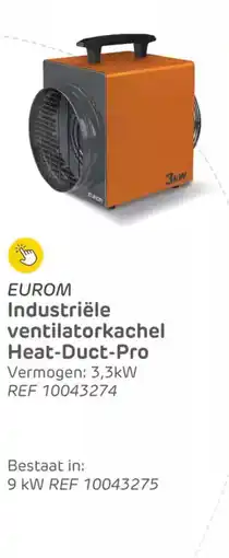 Brico Euror industriële ventilatorkachel heatduct pro aanbieding