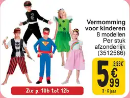 Cora Vermomming voor kinderen aanbieding