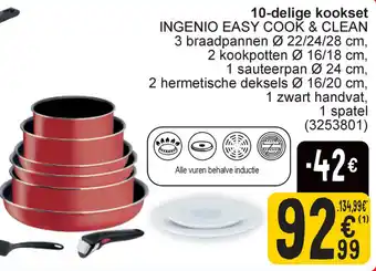 Cora 10 delige kookset ingenio easy cook & clean aanbieding