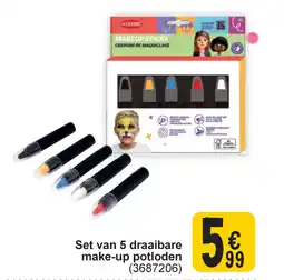 Cora Set van 5 draaibare make up potloden aanbieding