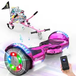 Decathlon Hoverboards met Zitje 6,5 Bluetooth Muziek en LED Verlichting - XP10 Roze aanbieding