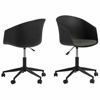 Leen Bakker Bureaustoel Tromso - zwart - Leen Bakker aanbieding