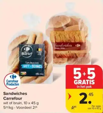 Carrefour Market Sandwiches Carrefour aanbieding