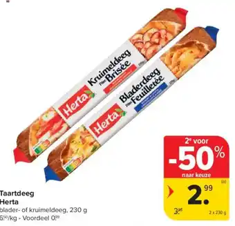 Carrefour Market Taartdeeg Herta aanbieding