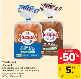 Carrefour Market Toastbrood Jacquet aanbieding