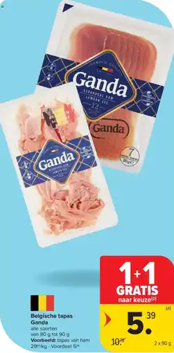 Carrefour Market Belgische tapas Ganda aanbieding