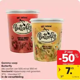 Carrefour Market Gamma soep Butterfly aanbieding