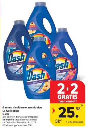 Carrefour Market Gamma vloeibare wasmiddelen La Collection Dash aanbieding