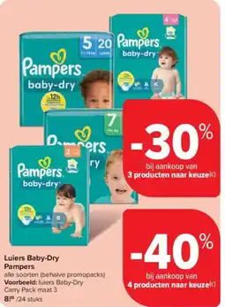 Carrefour Market Luiers Baby-Dry Pampers aanbieding