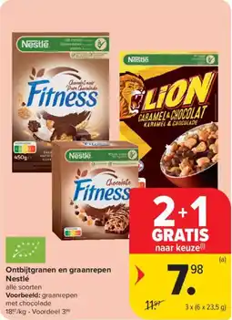 Carrefour Market Ontbijtgranen en graanrepen Nestlé aanbieding