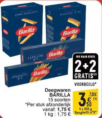 Cora Deegwaren Barilla aanbieding