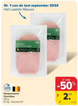 Carrefour Hespenworst Carrefour 150 g aanbieding