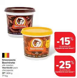 Carrefour Smeerpasta Boerinneke aanbieding