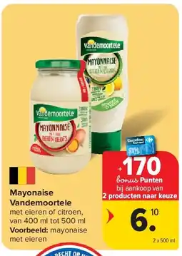 Carrefour Mayonaise Vandemoortele aanbieding