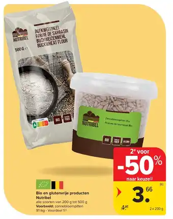 Carrefour Bio en glutenvrije producten Nutribel aanbieding