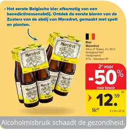 Carrefour Bier Maredret Altus of Triplus, 4 x 33 cl aanbieding