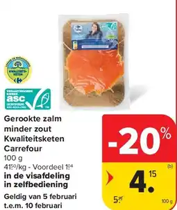 Carrefour Gerookte zalm minder zout Kwaliteitsketen Carrefour aanbieding