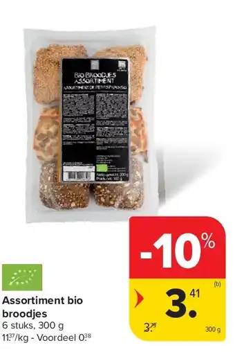 Carrefour Assortiment bio broodjes aanbieding