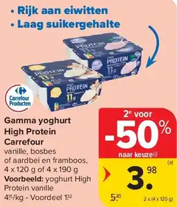 Carrefour Gamma yoghurt High Protein Carrefour aanbieding