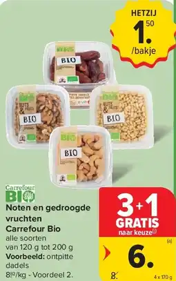 Carrefour Noten en gedroogde vruchten Carrefour Bio aanbieding