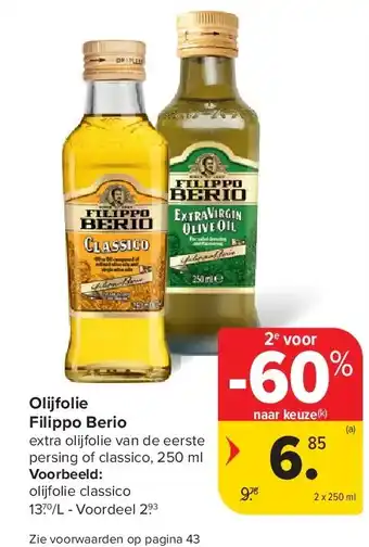 Carrefour Olijfolie Filippo Berio aanbieding