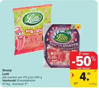 Carrefour Snoep Lutti aanbieding