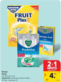 Carrefour Snoep Vicks aanbieding