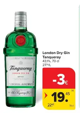 Carrefour London Dry Gin Tanqueray aanbieding