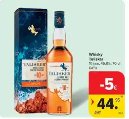 Carrefour Whisky Talisker aanbieding