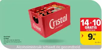 Carrefour Krat bier Cristal aanbieding