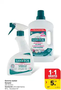 Carrefour Gamma textiel Sanytol aanbieding