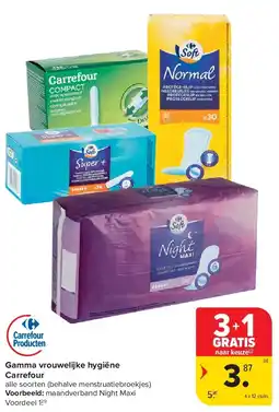 Carrefour Gamma vrouwelijke hygiëne Carrefour aanbieding