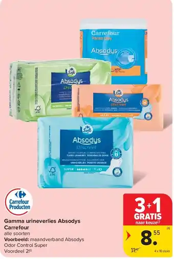 Carrefour Gamma urineverlies Absodys Carrefour aanbieding