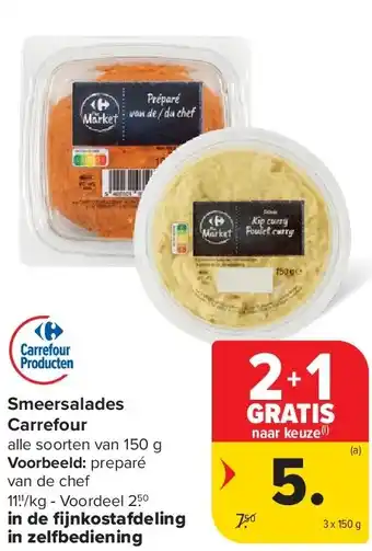 Carrefour Smeersalades Carrefour aanbieding