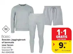 Carrefour Sweater, joggingbroek of bermuda voor heren aanbieding