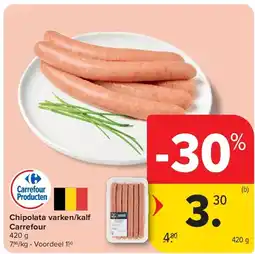 Carrefour Chipolata varken/kalf Carrefour aanbieding