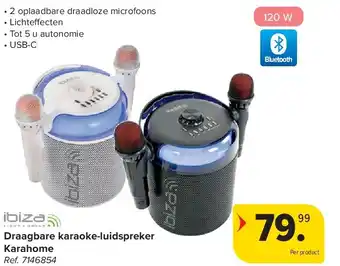 Carrefour Draagbare karaoke-luidspreker Karahome aanbieding