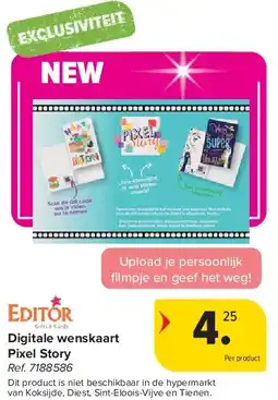 Carrefour Digitale wenskaart Pixel Story aanbieding