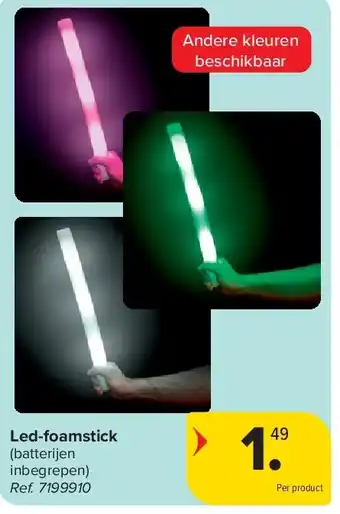 Carrefour Led-foamstick aanbieding