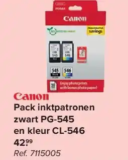 Carrefour Pack inktpatronen zwart PG-545 en kleur CL-546 aanbieding