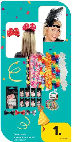 Carrefour Assortiment accessoires voor 1€ aanbieding