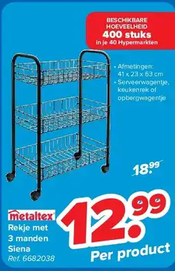 Carrefour Rekje met 3 manden Siena aanbieding