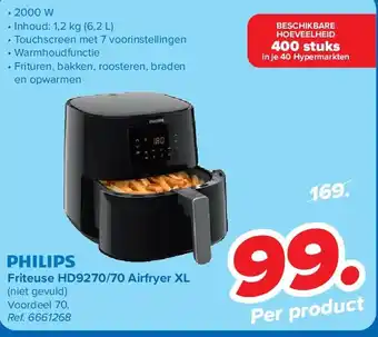 Carrefour Friteuse HD9270/70 Airfryer XL aanbieding