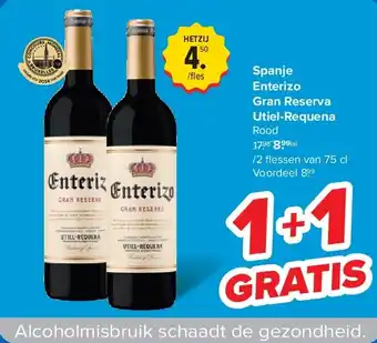 Carrefour Spanje Enterizo Gran Reserva Utiel-Requena aanbieding