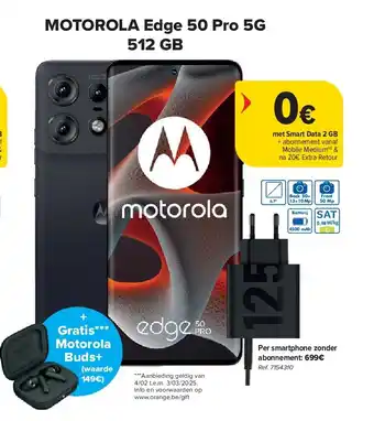 Carrefour MOTOROLA Edge 50 Pro 5G 512 GB aanbieding