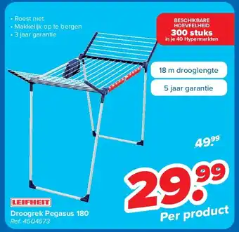 Carrefour Droogrek Pegasus 180 aanbieding